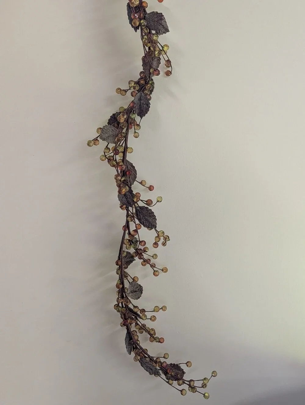 CRATE AND BARREL jewel beaded garland fall decor holiday